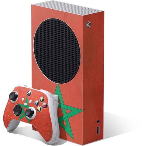 Morocco Flag Distressed Xbox Series S Bundle Skin
